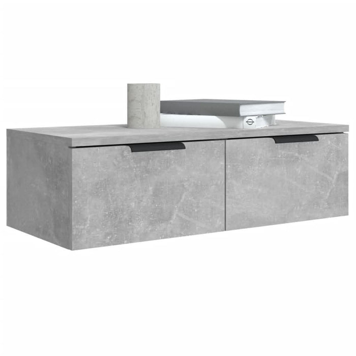 Dulapuri perete, 2 buc., gri beton, 68x30x20 cm, lemn prelucrat - WALTI WALTI