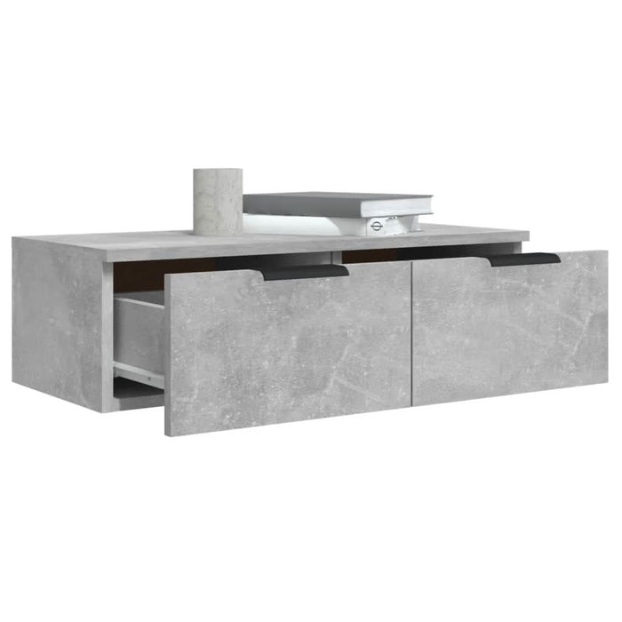 Dulapuri perete, 2 buc., gri beton, 68x30x20 cm, lemn prelucrat - WALTI WALTI