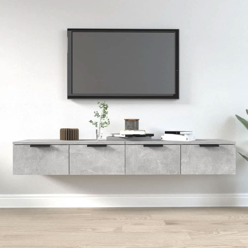 Dulapuri perete, 2 buc., gri beton, 68x30x20 cm, lemn prelucrat - WALTI WALTI