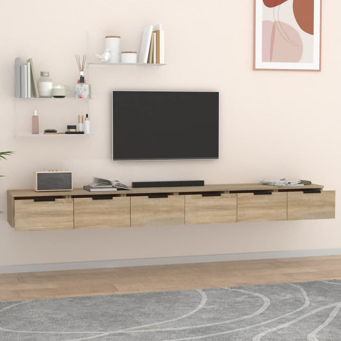 Dulapuri perete, 2 buc., sonoma, 102x30x20 cm, lemn prelucrat - WALTI WALTI