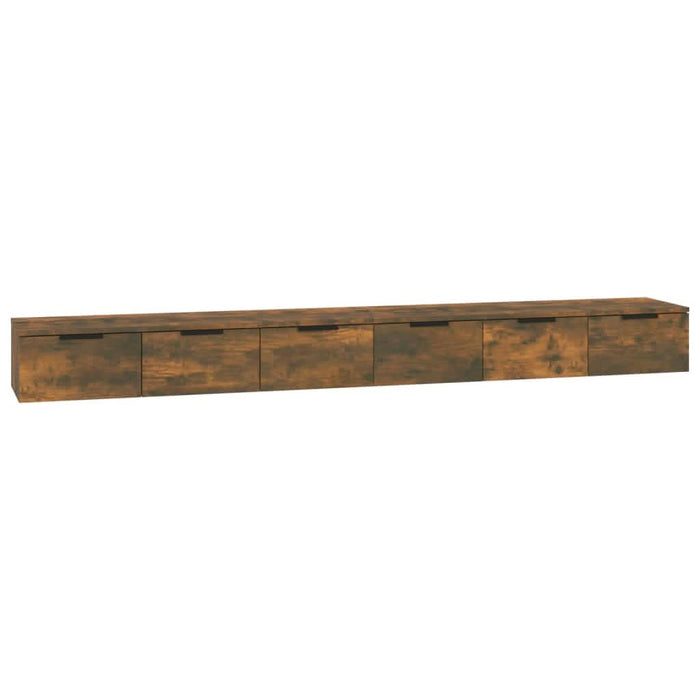 Dulapuri perete 2 buc stejar afumat 102x30x20 cm lemn prelucrat - WALTI WALTI