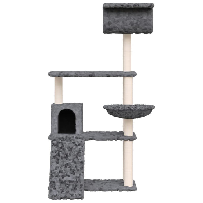 Ansamblu de pisici, stâlpi din funie sisal, gri închis, 131 cm - WALTI WALTI