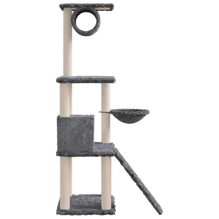 Ansamblu de pisici, stâlpi din funie sisal, gri închis, 131 cm - WALTI WALTI