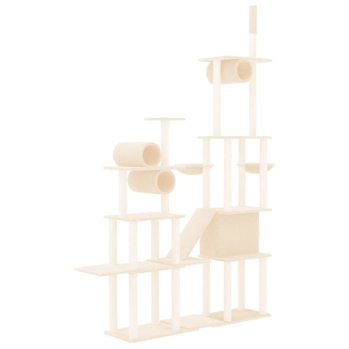 Ansamblu de pisici cu stâlpi din funie de sisal, crem, 279 cm - WALTI WALTI