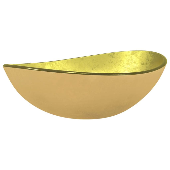 Chiuvetă din sticlă securizată, auriu, 54,5x35x15,5 cm - WALTI WALTI