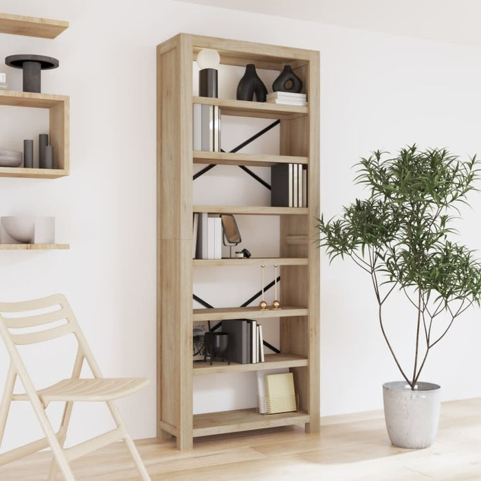 Bibliotecă cu 7 rafturi, 80x30x200 cm, lemn masiv de acacia - WALTI WALTI