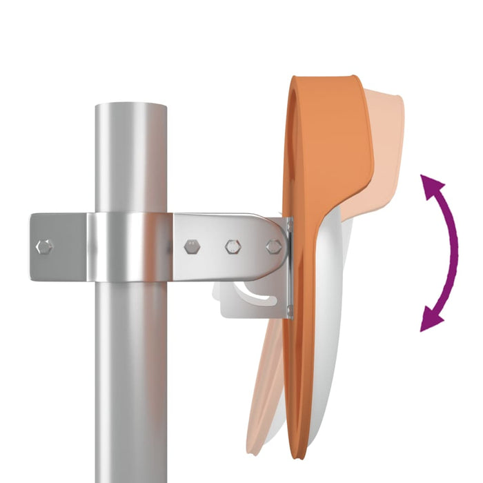 Oglindă trafic convexă exterior, portocaliu Ø30 cm policarbonat - WALTI WALTI