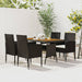 Set mobilier de exterior, 5 piese, negru, poliratan - WALTI WALTI