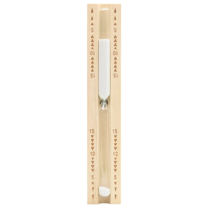 Set 2 în 1 higrotermograf și clepsidră de saună, lemn masiv pin - WALTI WALTI