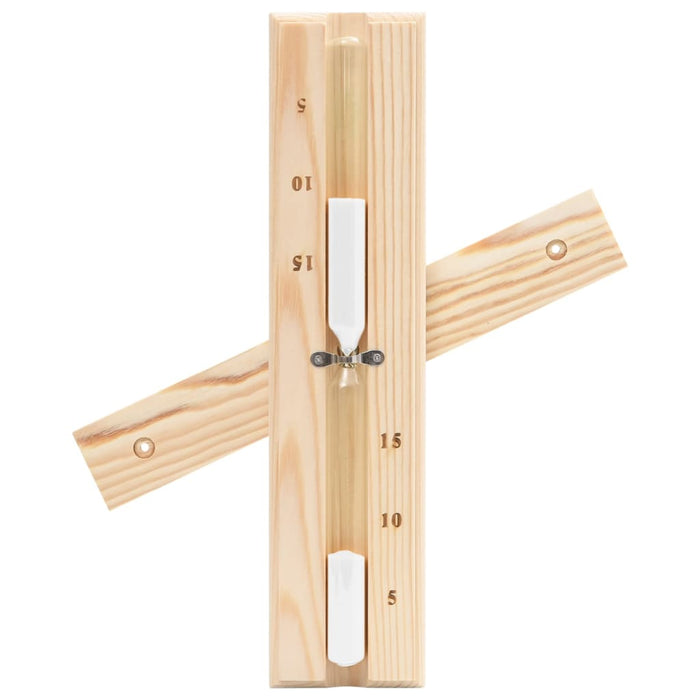 Set 2 în 1 higrotermograf și clepsidră de saună, lemn masiv pin - WALTI WALTI