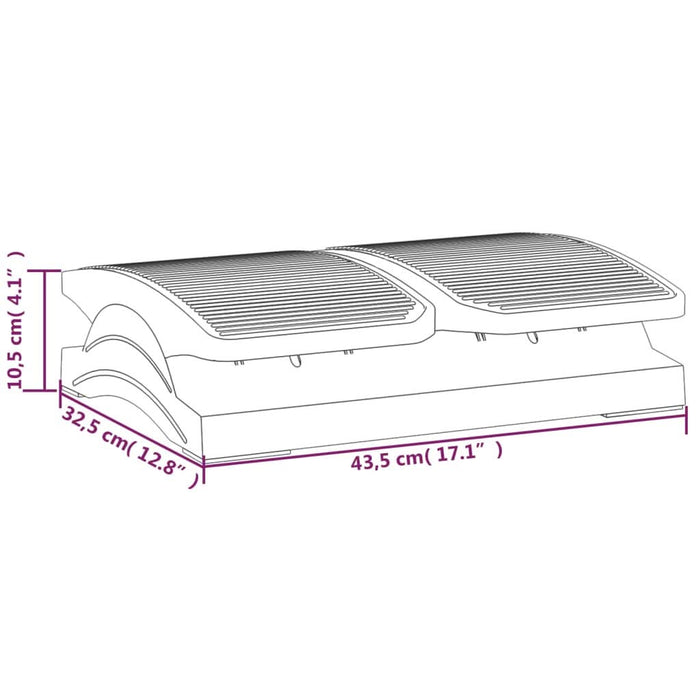 Suport pentru picioare, negru, 43,5x32,5x10,5 cm - WALTI WALTI