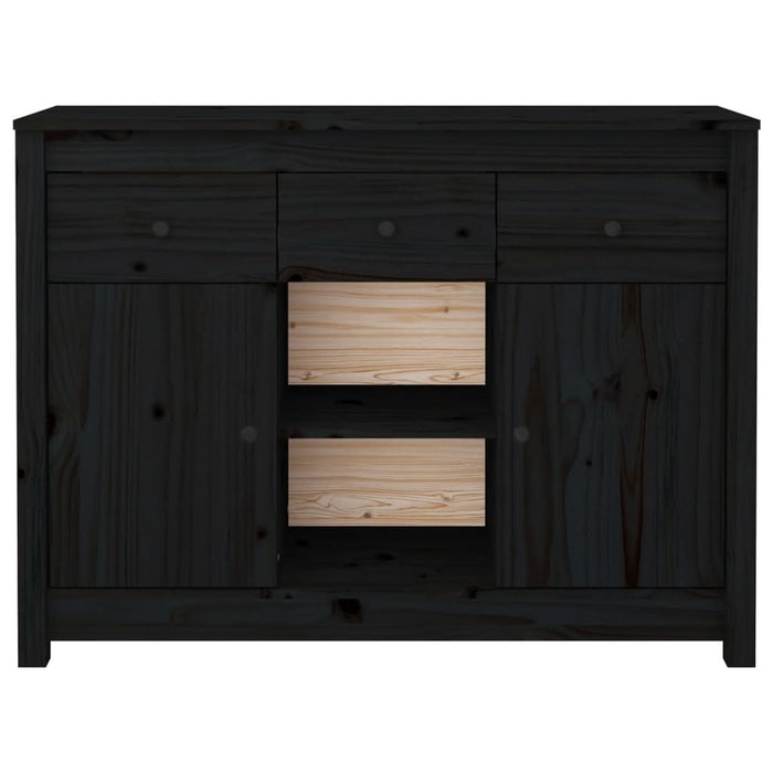 Servantă, negru, 100x35x74,5 cm, lemn masiv de pin - WALTI WALTI
