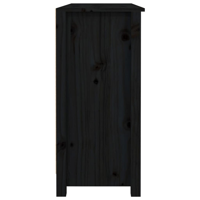 Servantă, negru, 100x35x74,5 cm, lemn masiv de pin - WALTI WALTI