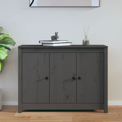 Servantă, gri, 100x35x74 cm, lemn masiv de pin - WALTI WALTI