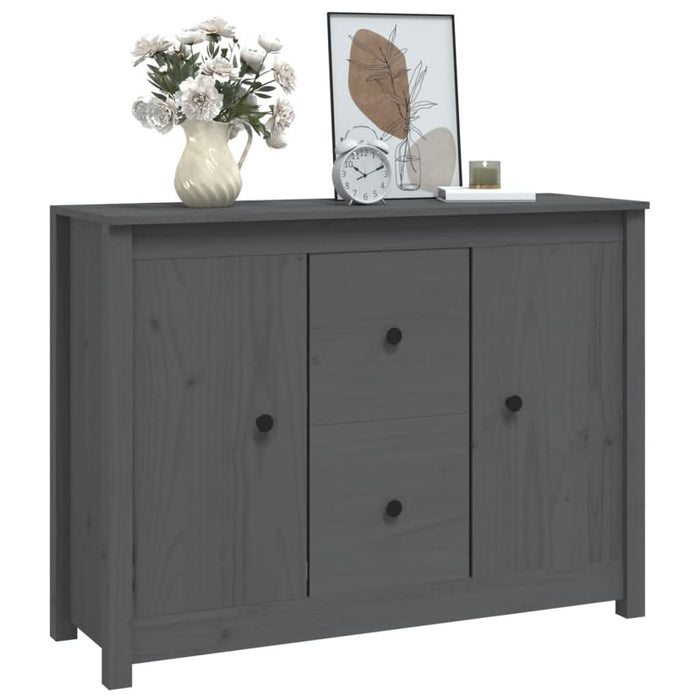 Servantă, gri, 100x35x74 cm, lemn masiv de pin - WALTI WALTI