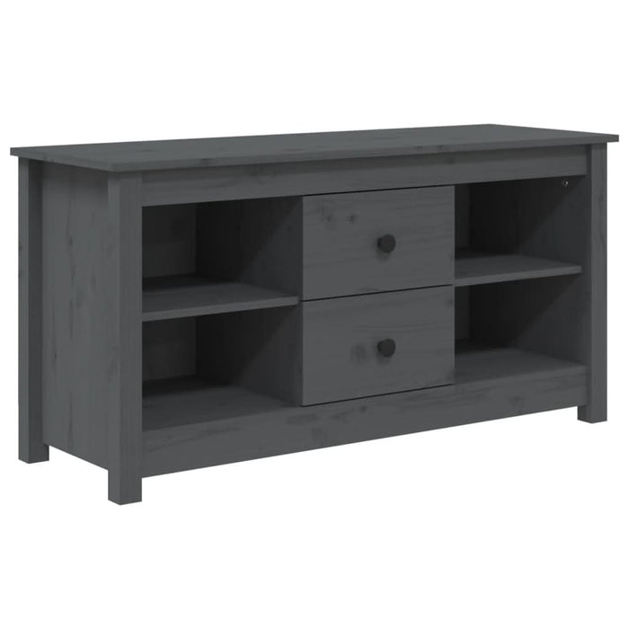 Comodă TV, gri, 103x36,5x52 cm, lemn masiv de pin - WALTI WALTI