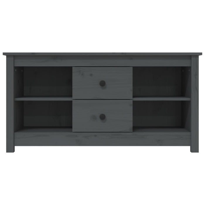 Comodă TV, gri, 103x36,5x52 cm, lemn masiv de pin - WALTI WALTI