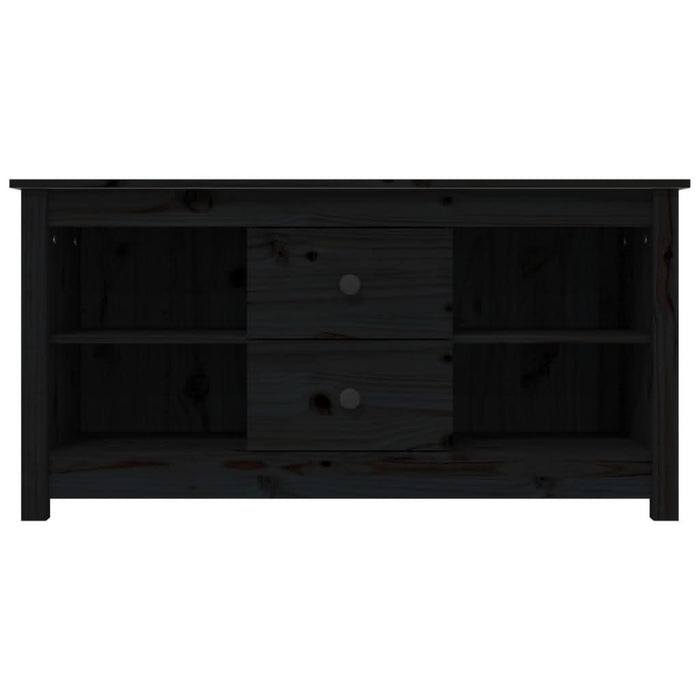 Comodă TV, negru, 103x36,5x52 cm, lemn masiv de pin - WALTI WALTI