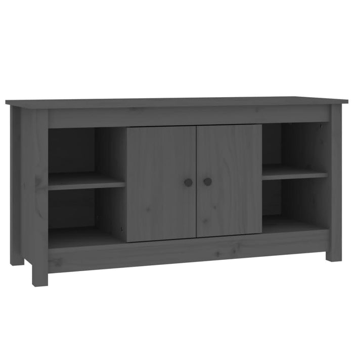 Comodă TV, gri, 103x36,5x52 cm, lemn masiv de pin - WALTI WALTI