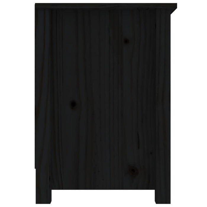 Comodă TV, negru, 103x36,5x52 cm, lemn masiv de pin - WALTI WALTI