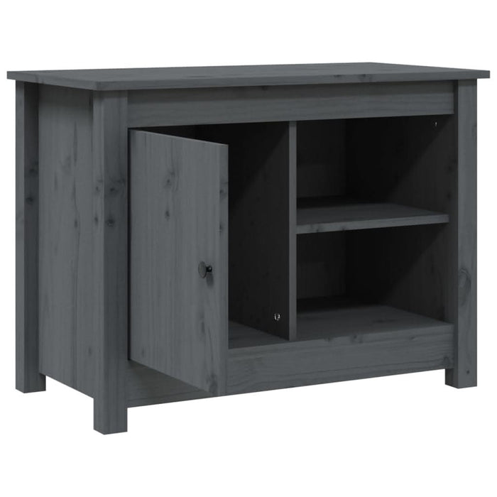 Comodă TV, gri, 70x36,5x52 cm, lemn masiv de pin - WALTI WALTI