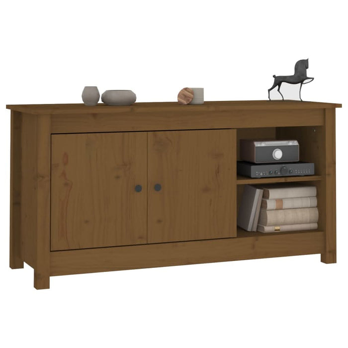 Comodă TV, maro miere, 103x36,5x52 cm, lemn masiv de pin - WALTI WALTI