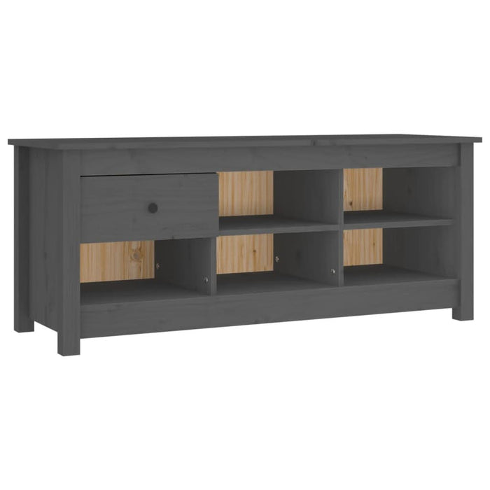 Dulap pentru pantofi, gri, 110x38x45,5 cm, lemn masiv pin - WALTI WALTI