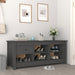 Dulap pentru pantofi, gri, 110x38x45,5 cm, lemn masiv pin - WALTI WALTI