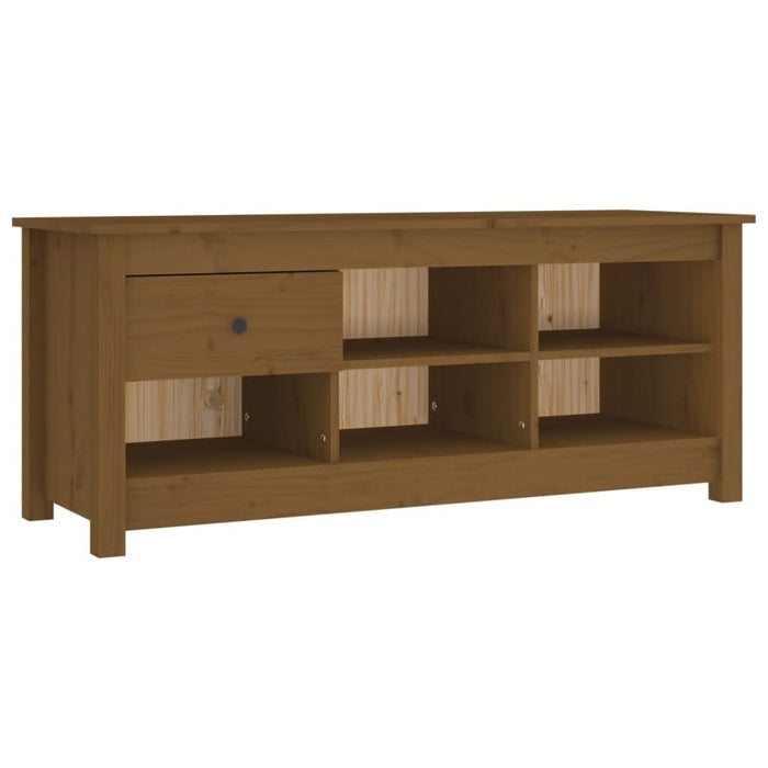 Dulap pentru pantofi, maro miere, 110x38x45,5 cm lemn masiv pin - WALTI WALTI