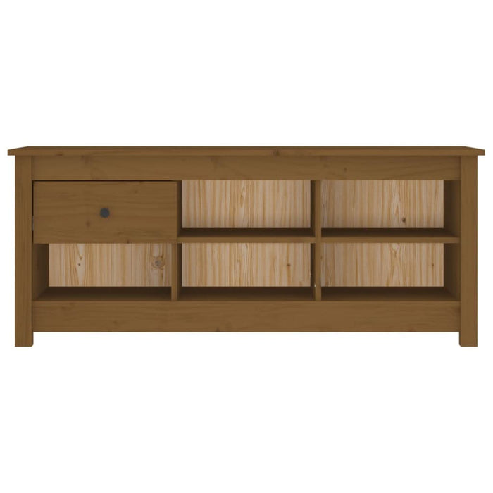 Dulap pentru pantofi, maro miere, 110x38x45,5 cm lemn masiv pin - WALTI WALTI