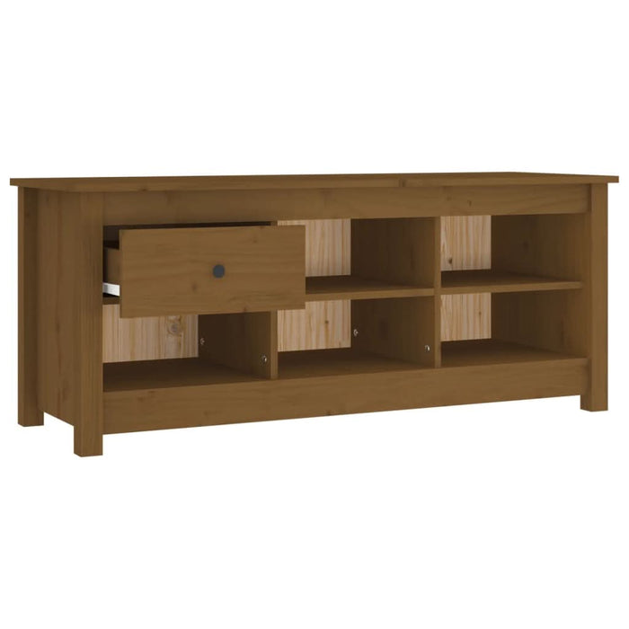 Dulap pentru pantofi, maro miere, 110x38x45,5 cm lemn masiv pin - WALTI WALTI