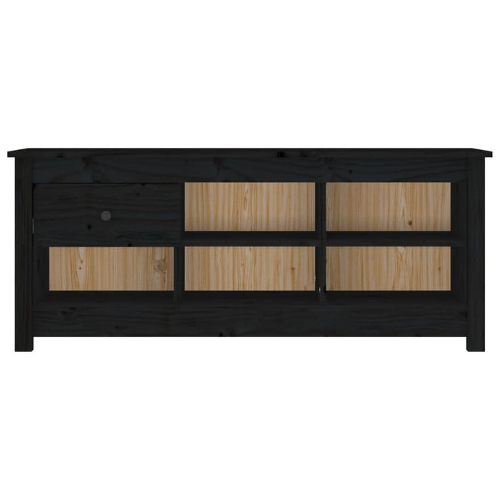 Dulap pentru pantofi, negru, 110x38x45,5 cm, lemn masiv pin - WALTI WALTI