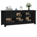 Dulap pentru pantofi, negru, 110x38x45,5 cm, lemn masiv pin - WALTI WALTI