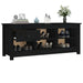 Dulap pentru pantofi, negru, 110x38x45,5 cm, lemn masiv pin - WALTI WALTI