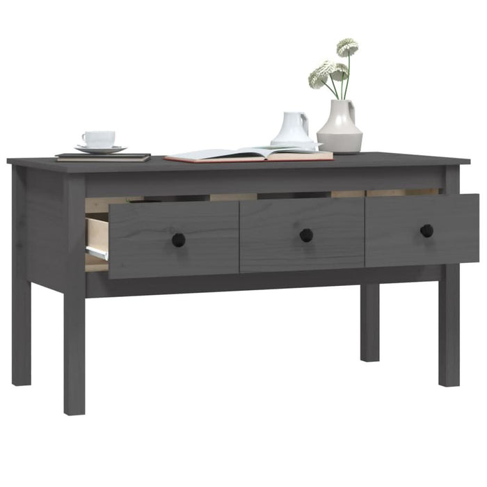 Măsuță de cafea, gri, 102x49x55 cm, lemn masiv de pin - WALTI WALTI