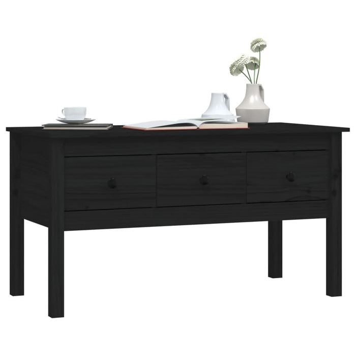 Măsuță de cafea, negru, 102x49x55 cm, lemn masiv de pin - WALTI WALTI