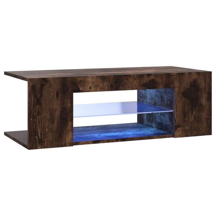Comodă TV cu lumini LED, stejar fumuriu, 90x39x30 cm - WALTI WALTI