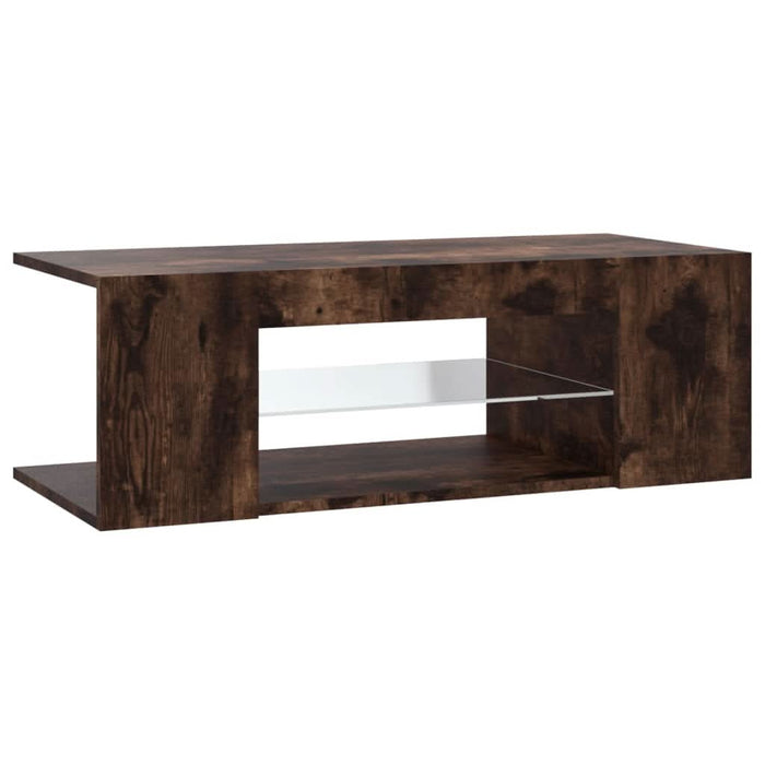 Comodă TV cu lumini LED, stejar fumuriu, 90x39x30 cm - WALTI WALTI