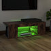 Comodă TV cu lumini LED, stejar fumuriu, 90x39x30 cm - WALTI WALTI