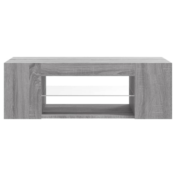 Comodă TV cu lumini LED, gri sonoma, 90x39x30 cm - WALTI WALTI