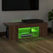 Comodă TV cu lumini LED, stejar maro, 90x39x30 cm - WALTI WALTI