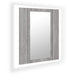 Dulap cu oglindă cu LED de baie, gri sonoma, 40x12x45 cm, lemn - WALTI WALTI