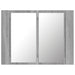 Dulap cu oglindă & LED gri sonoma 60x12x45 cm lemn compozit - WALTI WALTI