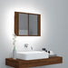 Dulap cu oglindă & LED stejar maro 60x12x45 cm lemn compozit - WALTI WALTI