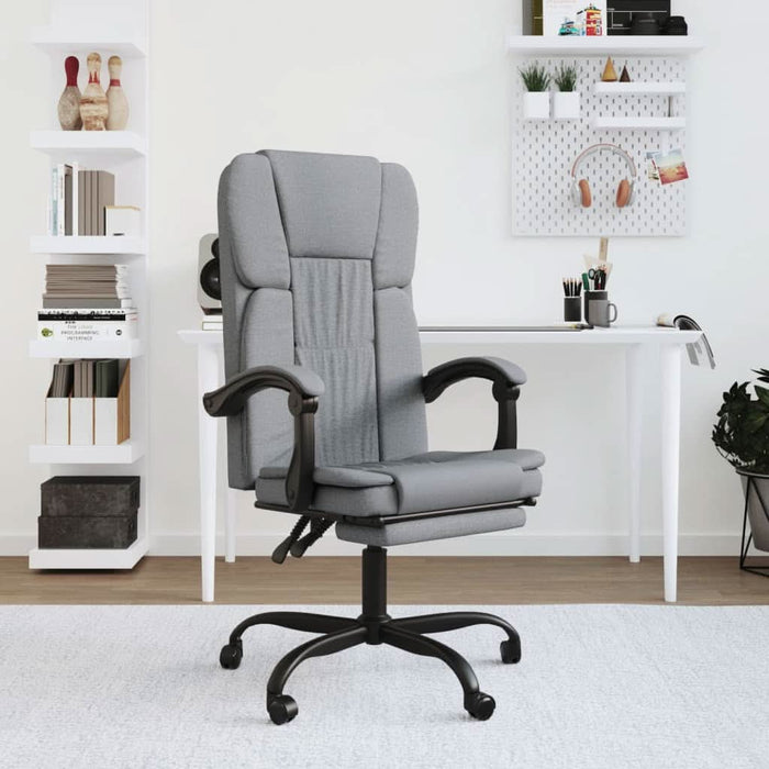 Fotoliu de birou rabatabil, gri deschis, textil - WALTI WALTI