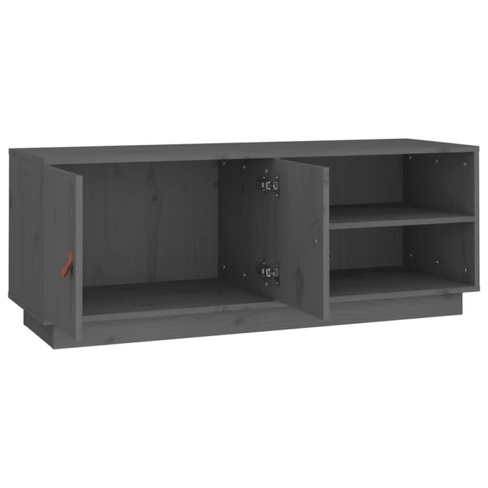 Comodă TV, gri, 105x34x40 cm, lemn masiv de pin - WALTI WALTI