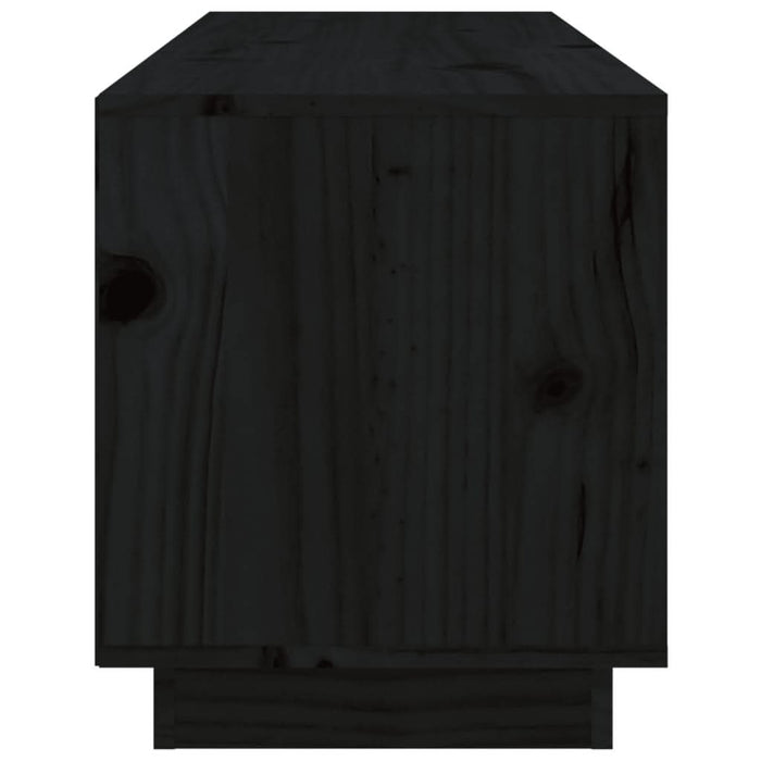 Comodă TV, negru, 105x34x40 cm, lemn masiv de pin - WALTI WALTI