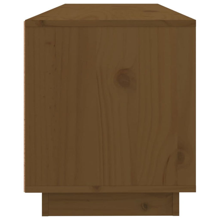 Comodă TV, maro miere, 100x34x40 cm, lemn masiv de pin - WALTI WALTI