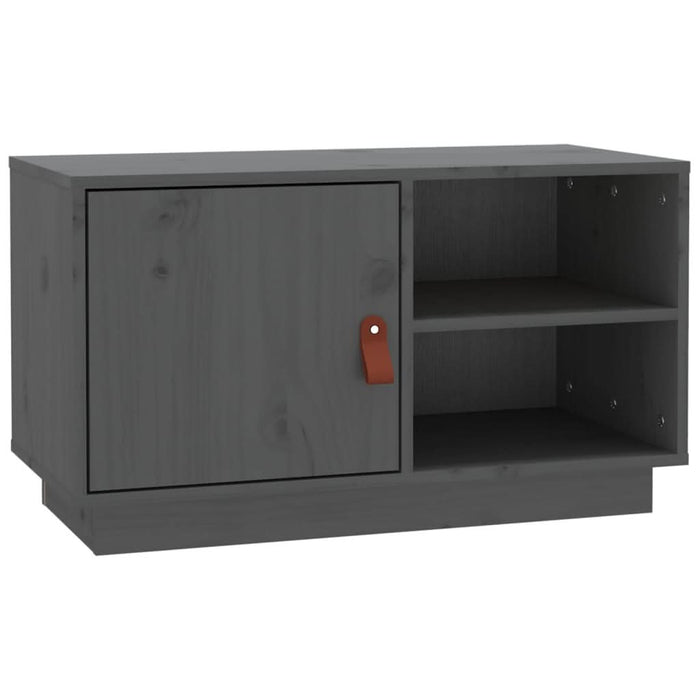 Comodă TV, gri, 70x34x40 cm, lemn masiv de pin - WALTI WALTI