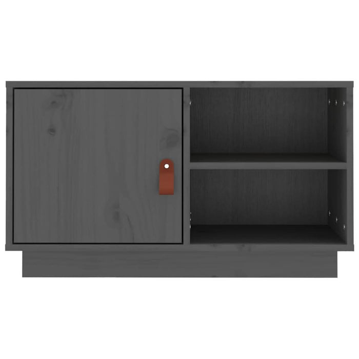 Comodă TV, gri, 70x34x40 cm, lemn masiv de pin - WALTI WALTI